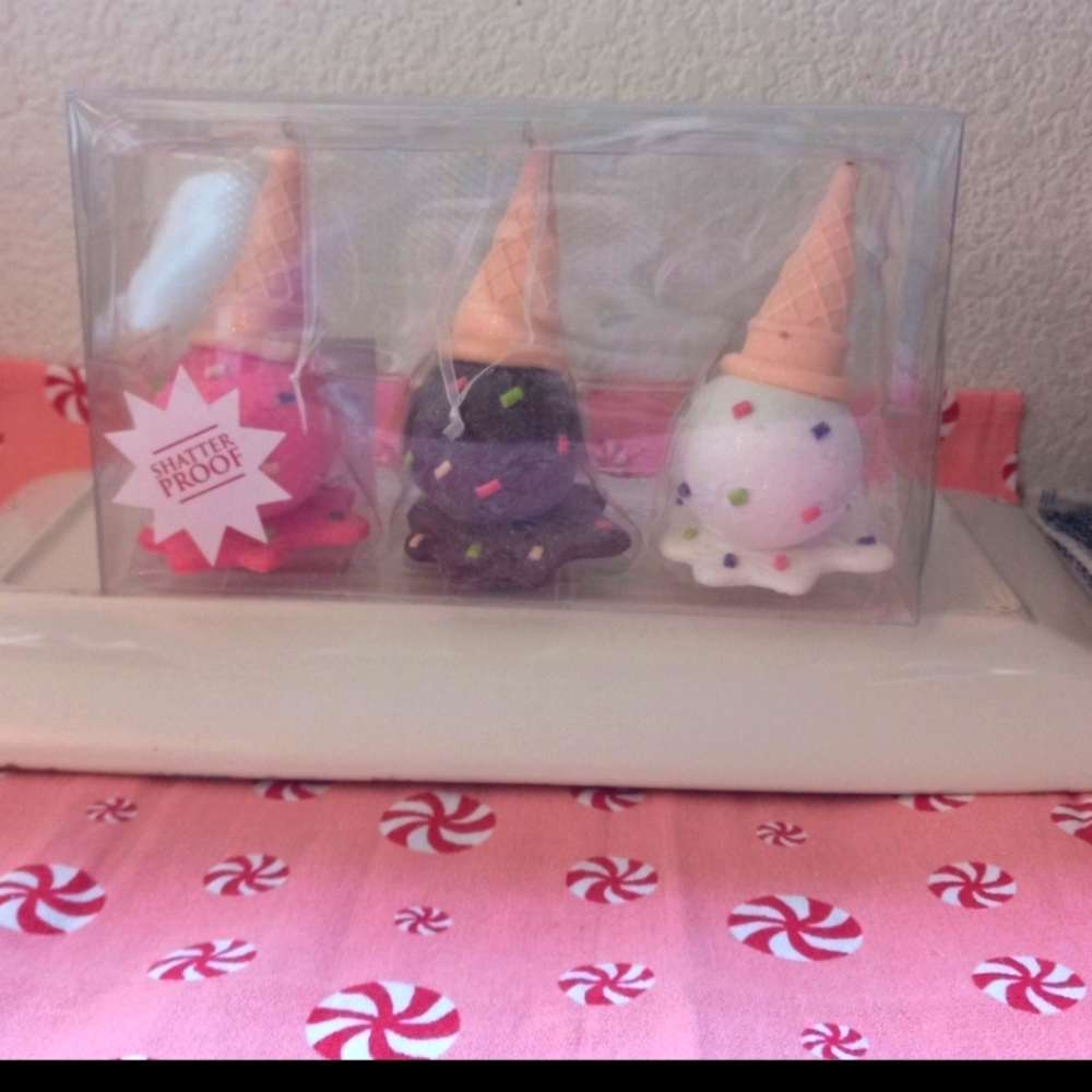 Ice cream cone ornaments